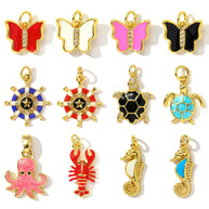 Butterfly Seahorse Pendant | Ocean Life Enamel Charm