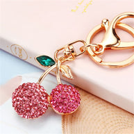 Lovely Iced Out Cherry Keychain JRY88