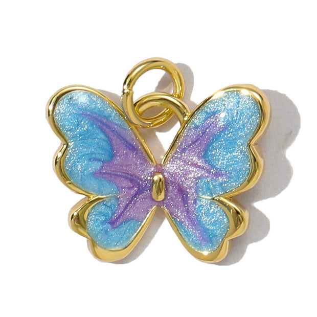 Mermaid Tail Pendant | Fantasy Butterfly Love Enamel Charm
