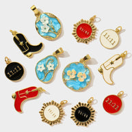 Angel Number 1111 Pendant | Enamel Flower Boot Fashion Charm