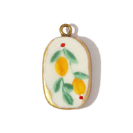 Ceramic Boot Pendant | Unique Texture Four Leaf Clover Charm