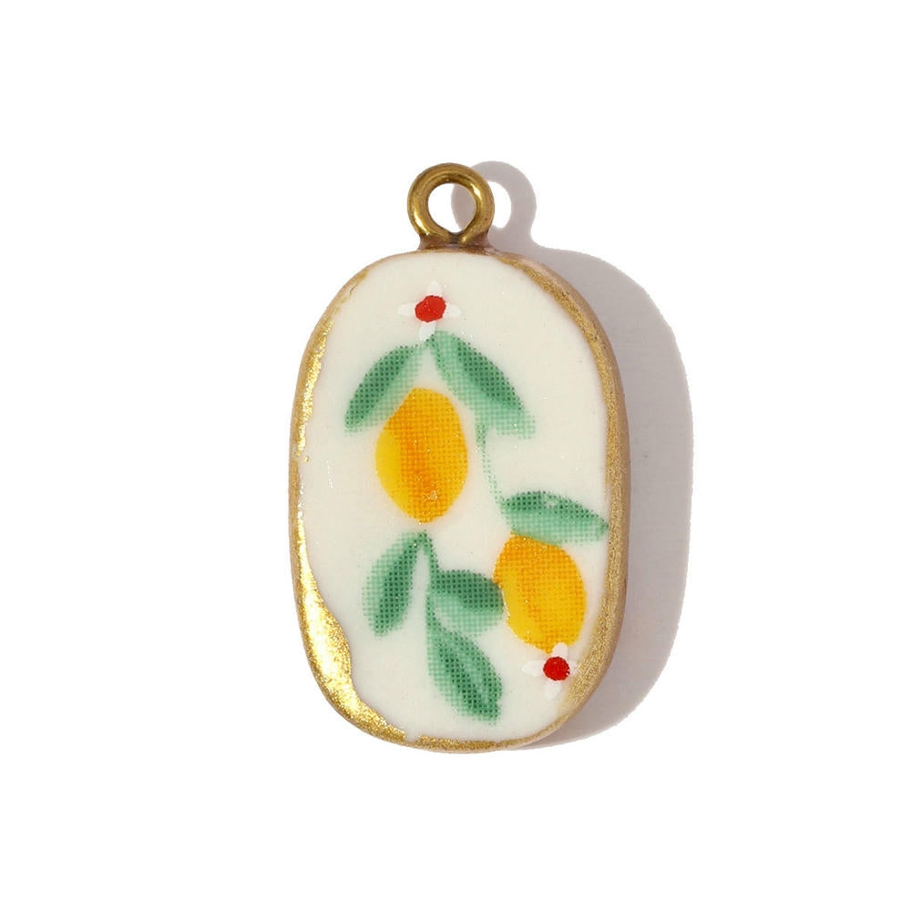 Ceramic Boot Pendant | Unique Texture Four Leaf Clover Charm