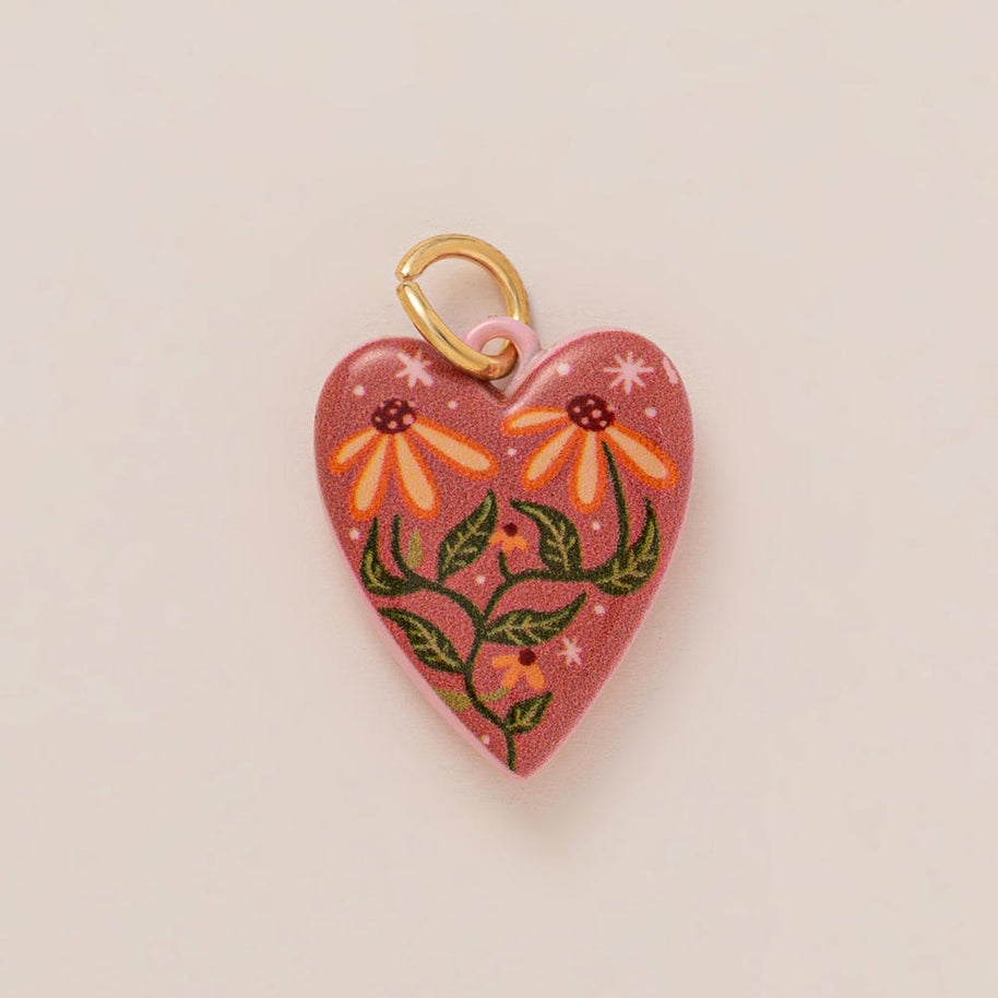 Colorful Pumpkin Bird Enamel Pendant 18K Gold Plated Women
