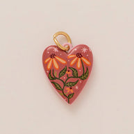 Colorful Pumpkin Bird Enamel Pendant 18K Gold Plated Women