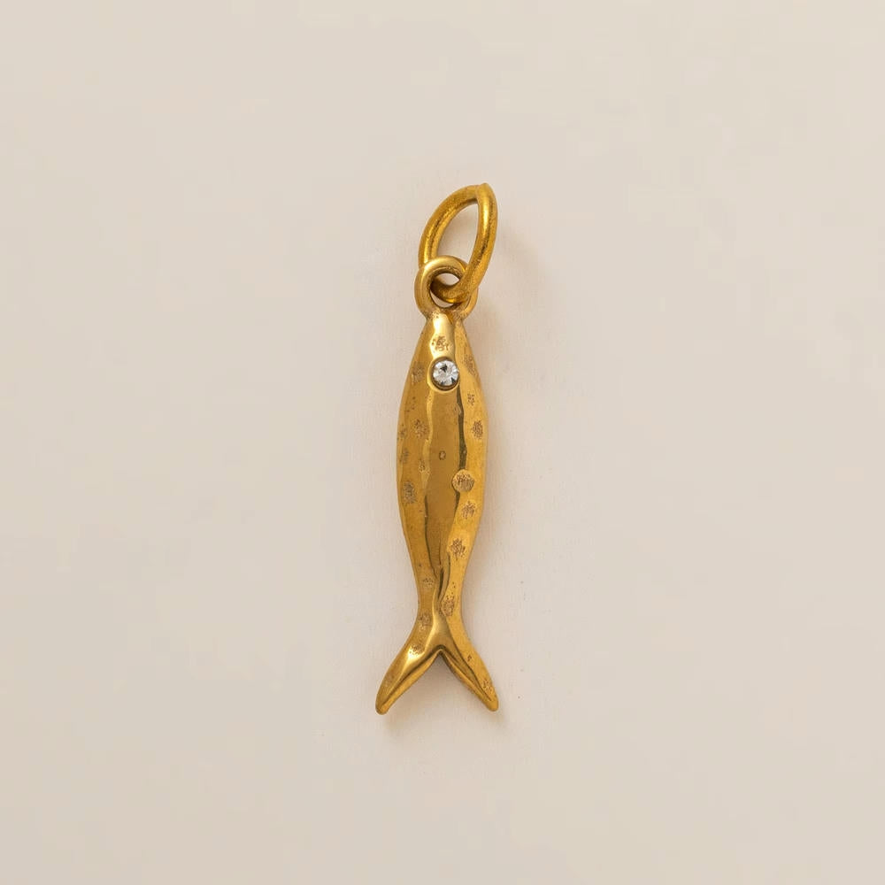 DIY Sea Creatures Pendant Steel 18K Gold Plated Women