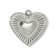 Mirror Heart Pendant | Modern Butterfly Wing Baseball Charm