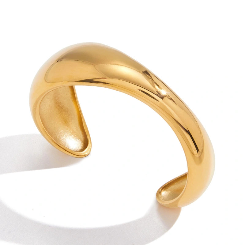 Adjustable Wide Cuff | Asymmetrical Winter Statement Bracelet