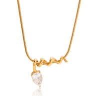 Artisan Zircon Necklace | Unique Fade-Resistant Steel Choker