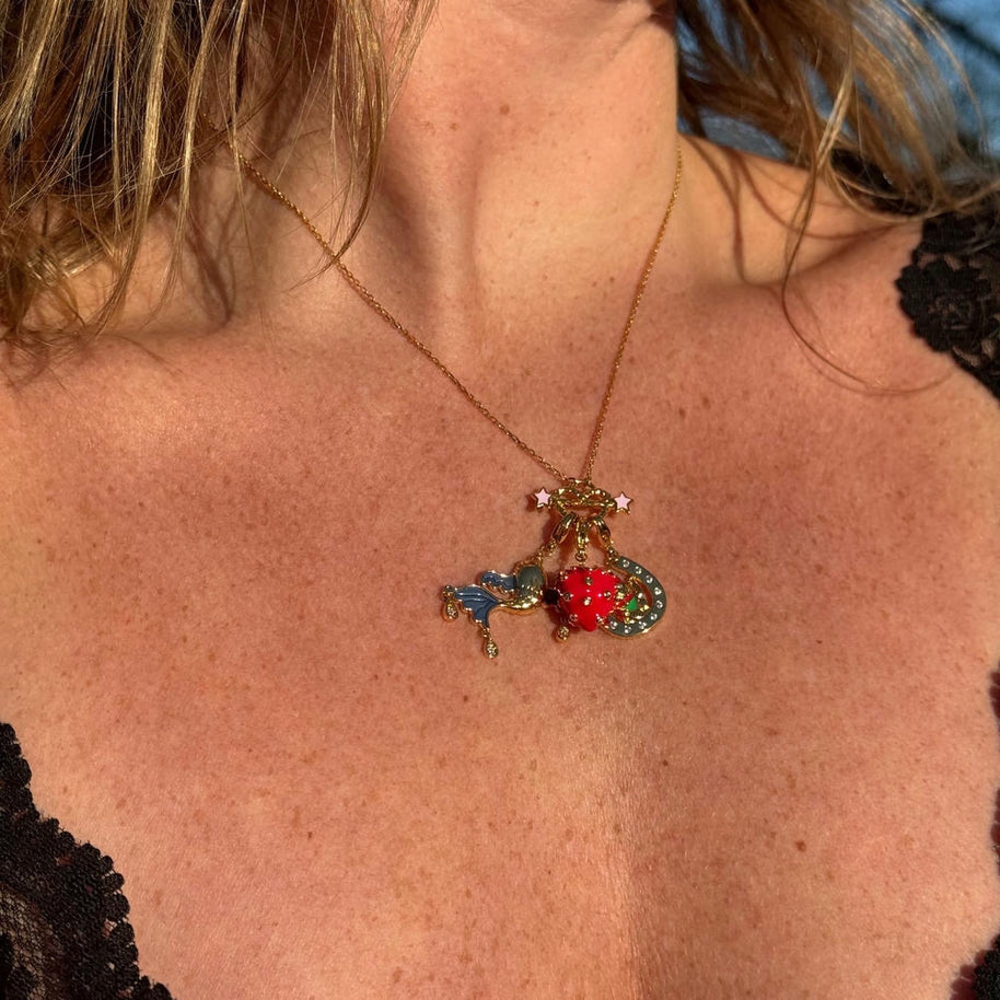 Waterproof Steel Colorful Heart Cartoon Pendant Bag Charm
