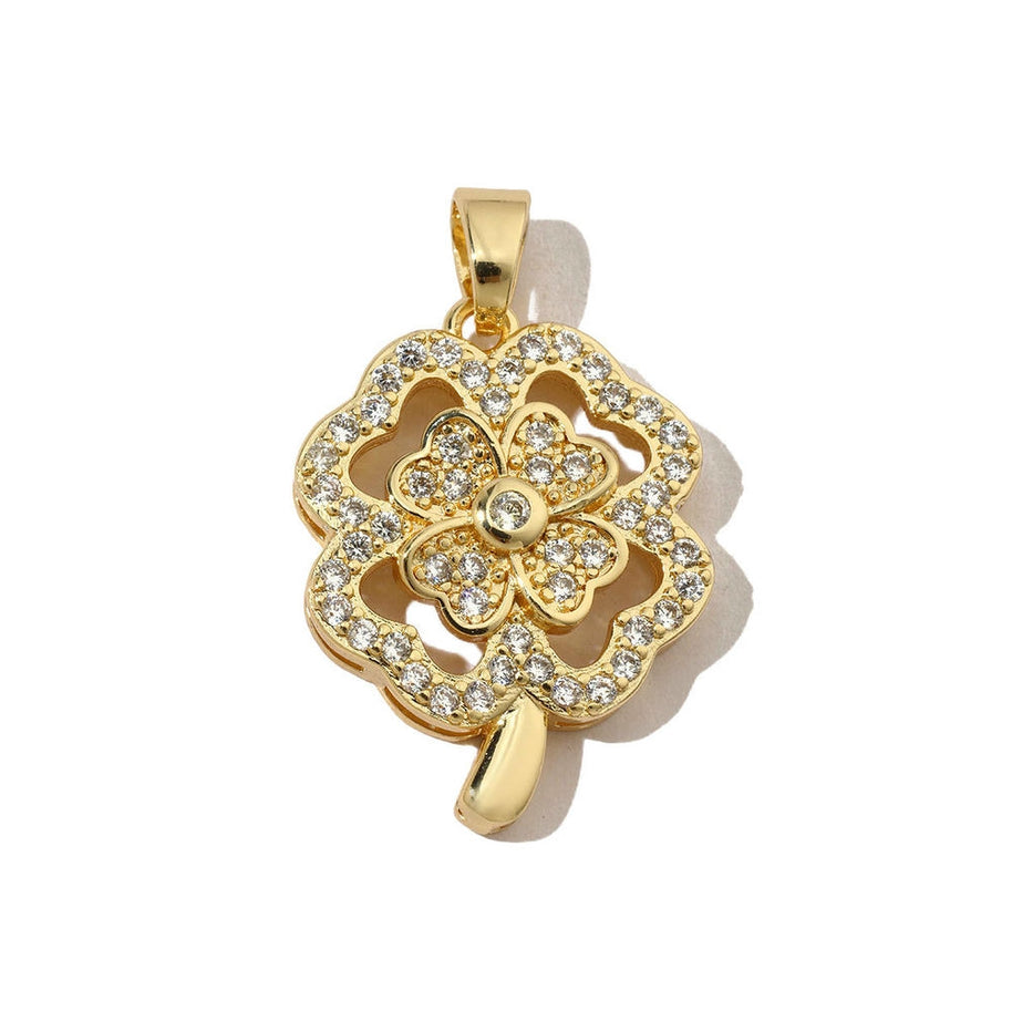 Watermelon Pendant | Lucky Four Leaf Clover Star Charm