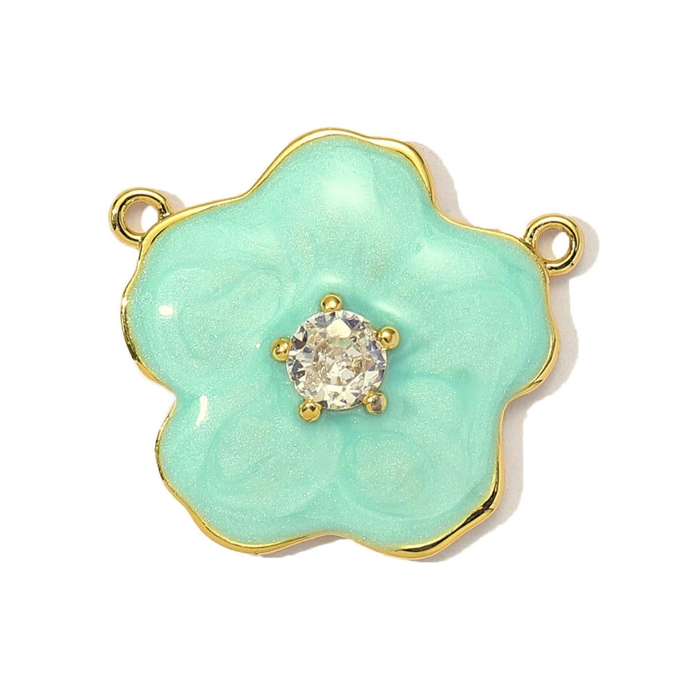 Cherry Blossom Pendant | Romantic Enamel Leaf French Charm