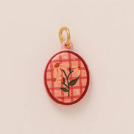 Colorful Pumpkin Bird Enamel Pendant 18K Gold Plated Women