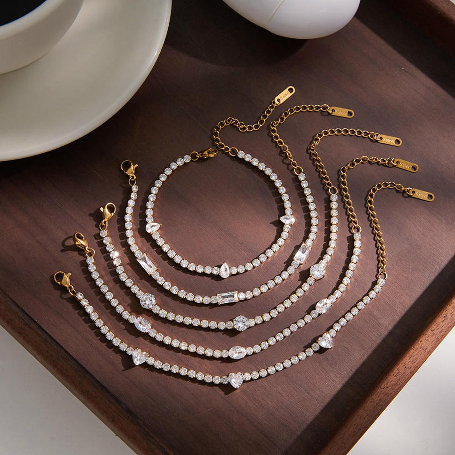 Sparkle Bracelet | Zircon Stainless Steel | Korean Style
