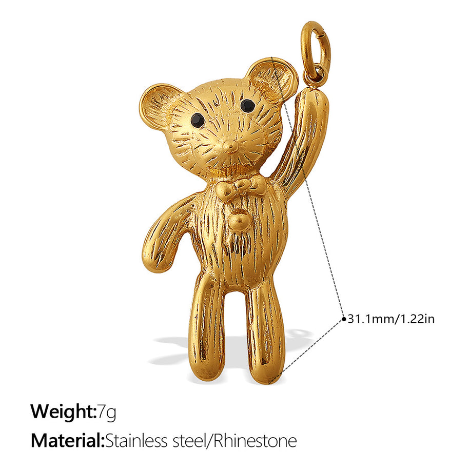 Cute Animal Charm Set Steel 18K Gold Plated DIY Versatile