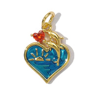 Mermaid Tail Pendant | Fantasy Butterfly Love Enamel Charm