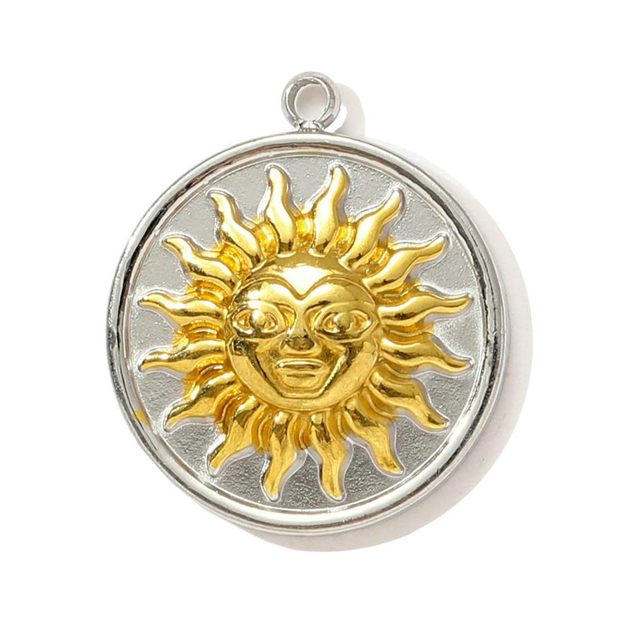 Sun Palm Tree Pendant | Two-tone Playful Strawberry Charm