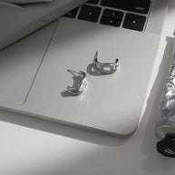 Zircon Earrings | Clip-On Stainless Steel | Luxury Women's