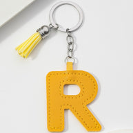 Letter Keychain | PU Leather Tael | Alphabet Charm