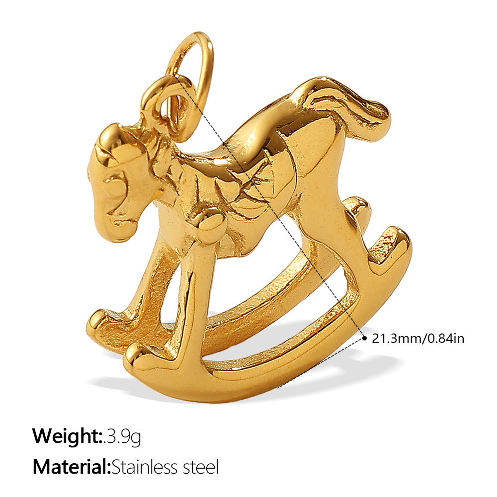 Cute Animal Charm Set Steel 18K Gold Plated DIY Versatile