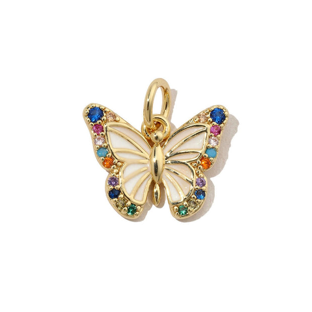 Butterfly Glove Pendant | Enamel Colorful Pepper Charm