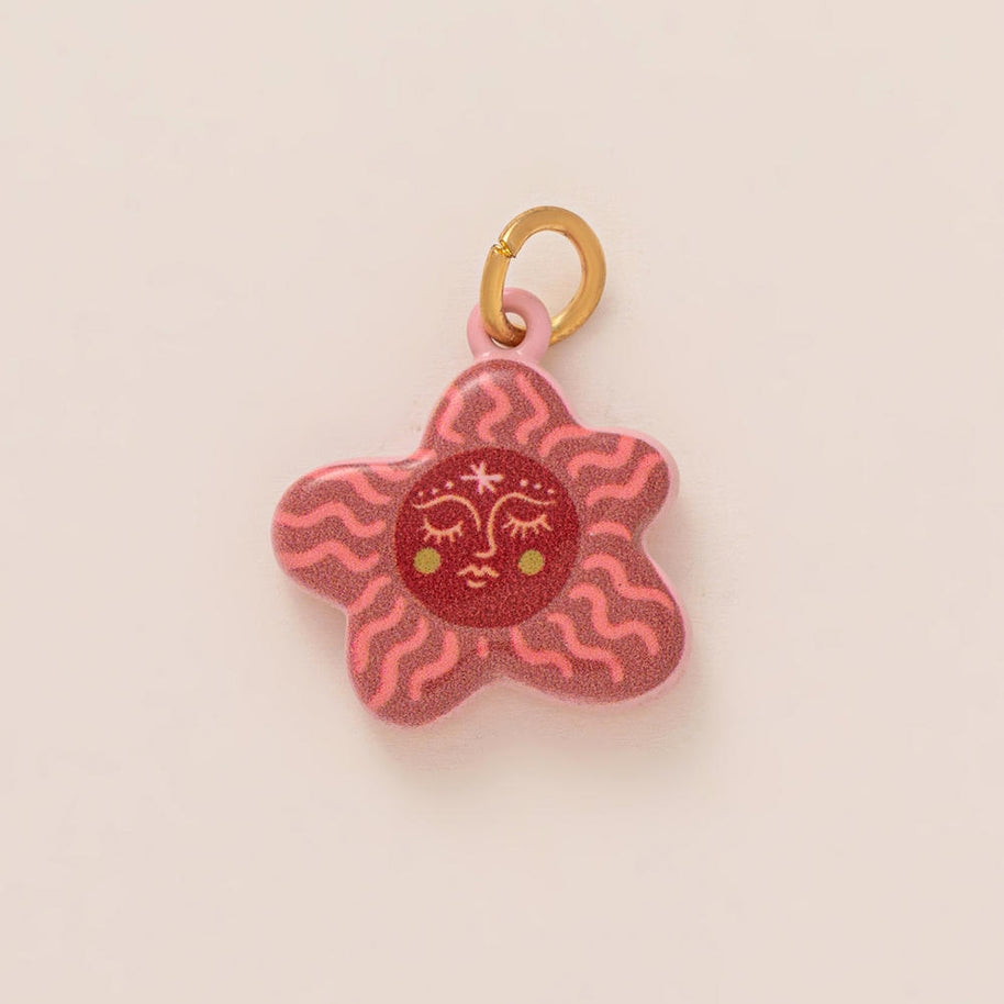 Colorful Pumpkin Bird Enamel Pendant 18K Gold Plated Women