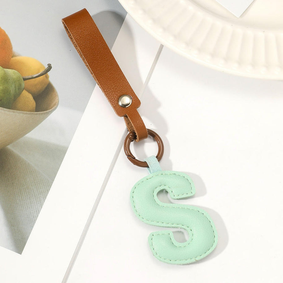 Letter Keychain | Leather Alphabet Pendant | Amazon Gift