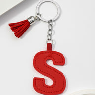 Letter Keychain | PU Leather Tael | Alphabet Charm