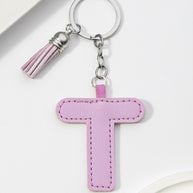 Letter Keychain | PU Leather Tael | Alphabet Charm