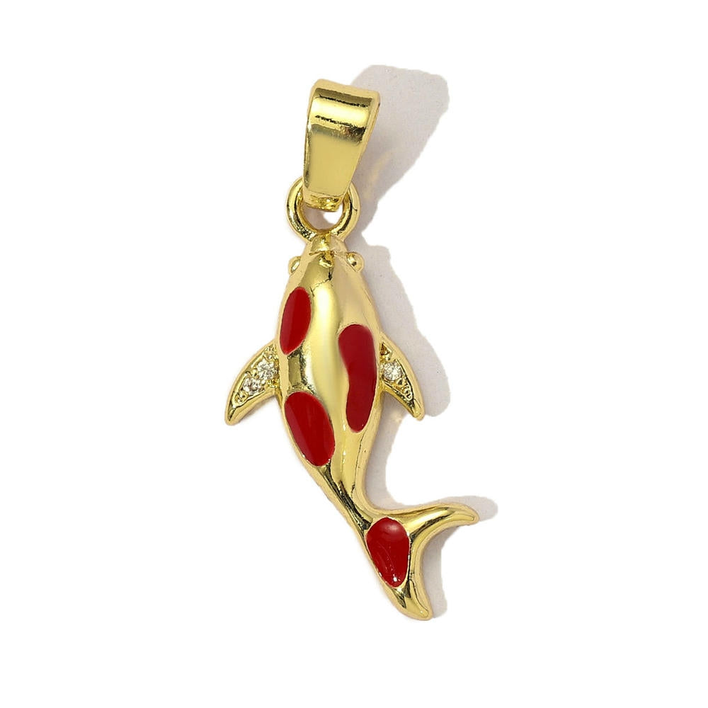 Lucky Koi Fish Pendant | Prosperity Ocean Shell Enamel Charm
