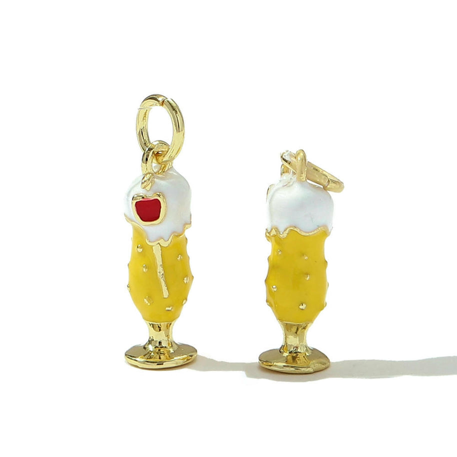 Burger Fries Pendant | Enamel Cocktail Hot Dog Charm