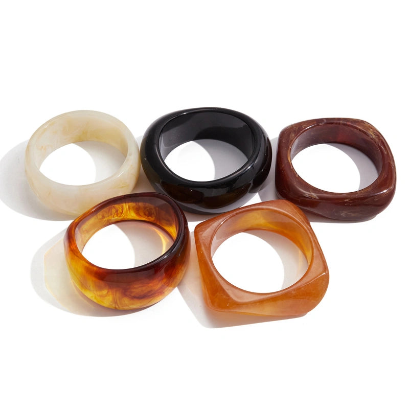 Artisan Resin Bangle  | Unique Irregular Wide Cuff Jewelry