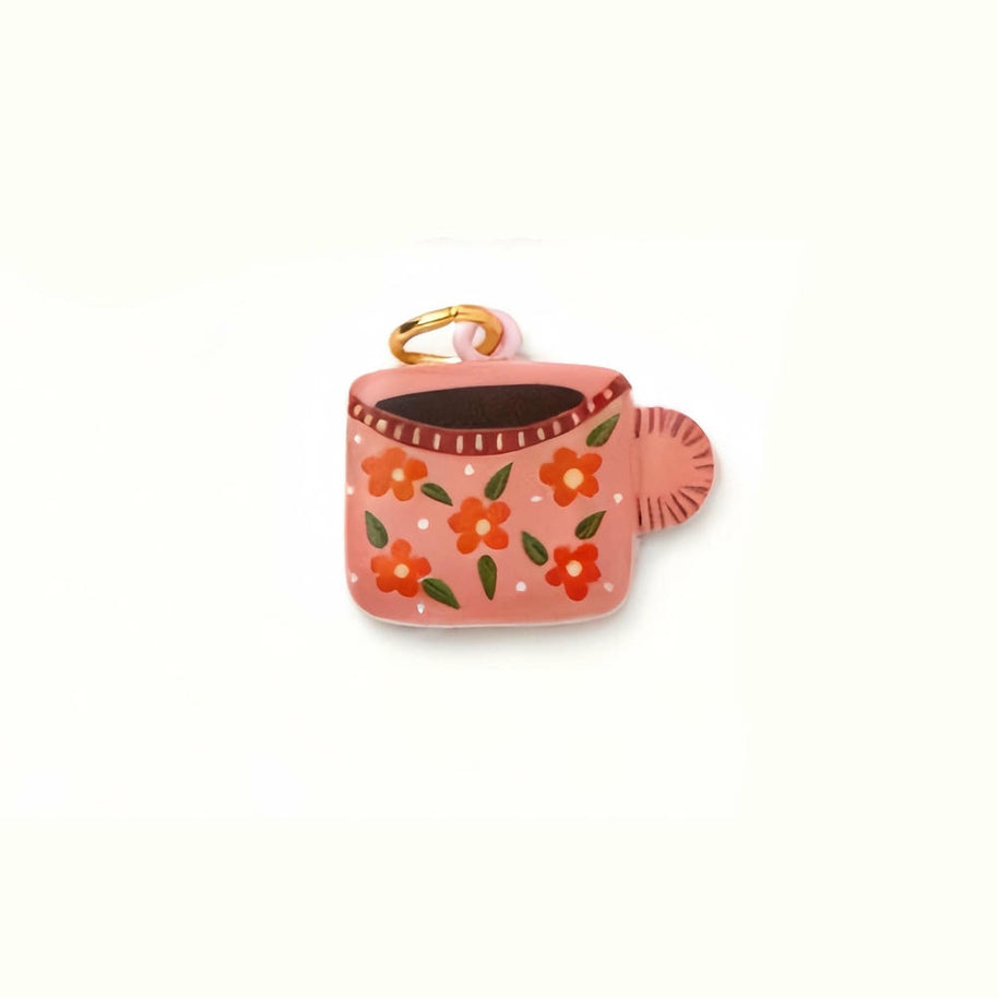 Colorful Pumpkin Bird Enamel Pendant 18K Gold Plated Women