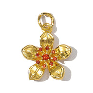 Bow Flower Pendant | French Vintage Zircon Necklace Charm