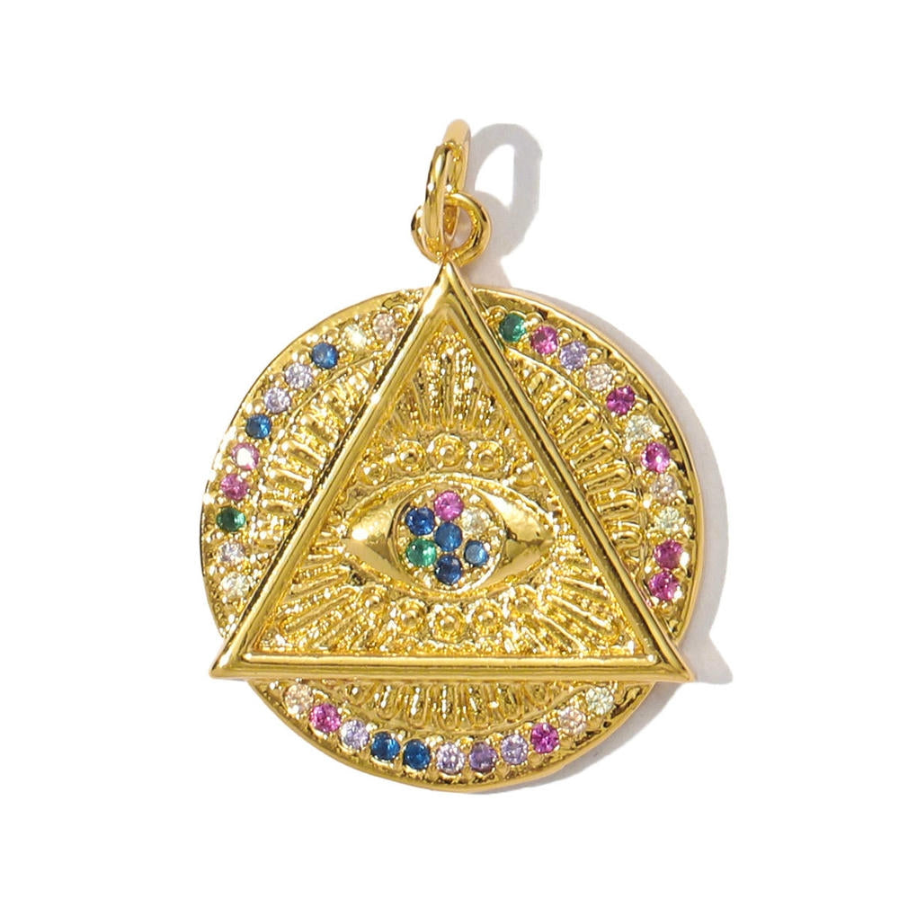 3D Evil Eye Pendant | Glamorous Zircon Flower Love Charm