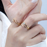 Wishbone Stacking Ring Set