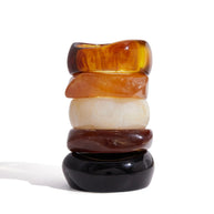 Artisan Resin Bangle  | Unique Irregular Wide Cuff Jewelry