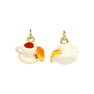 3D Apple Coffee Pendant | Enamel Fruit Kebab Charm