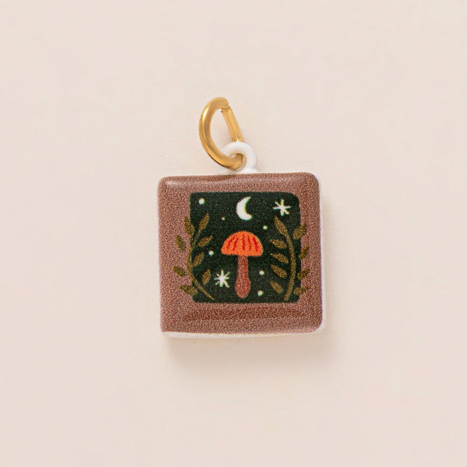 Colorful Pumpkin Bird Enamel Pendant 18K Gold Plated Women