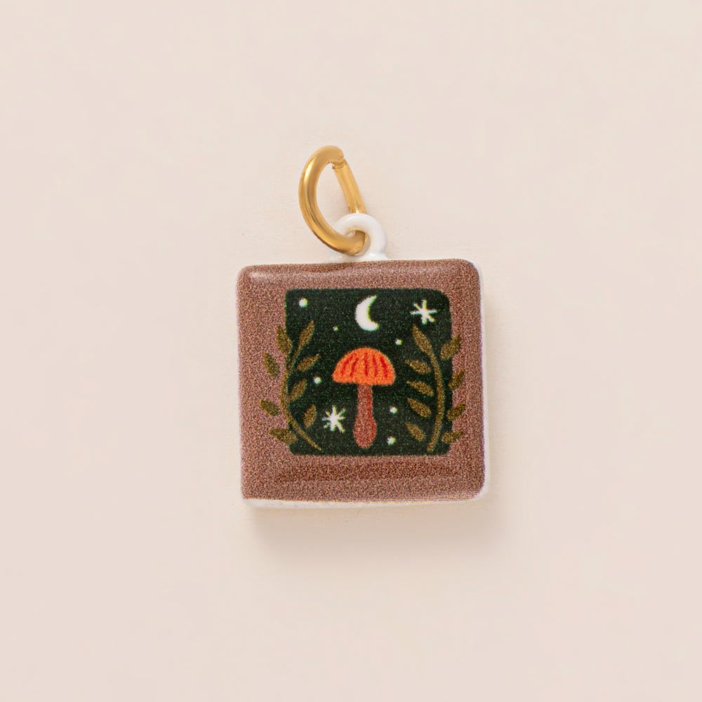 Colorful Pumpkin Bird Enamel Pendant 18K Gold Plated Women