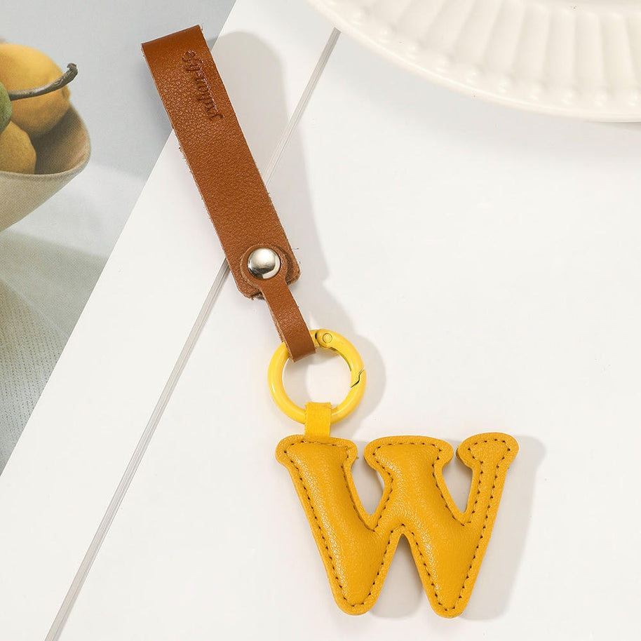 Letter Keychain | Leather Alphabet Pendant | Amazon Gift