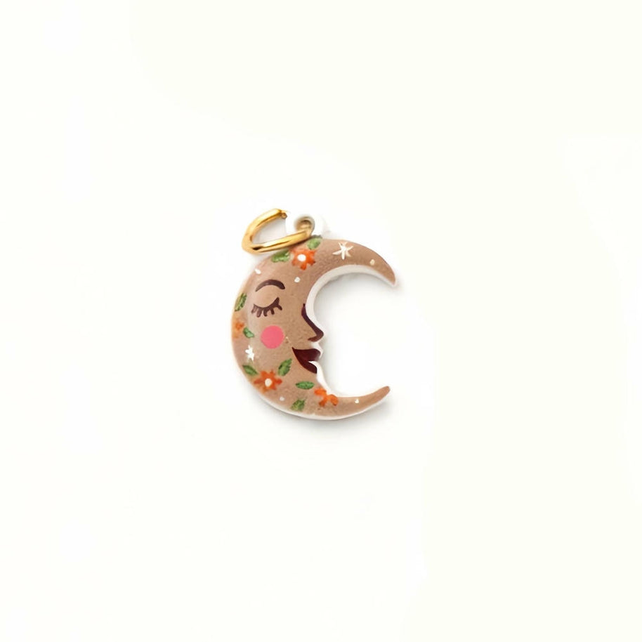Colorful Pumpkin Bird Enamel Pendant 18K Gold Plated Women