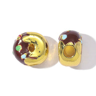 Fruit Donut Pendant | Durian Strawberry Enamel Charm