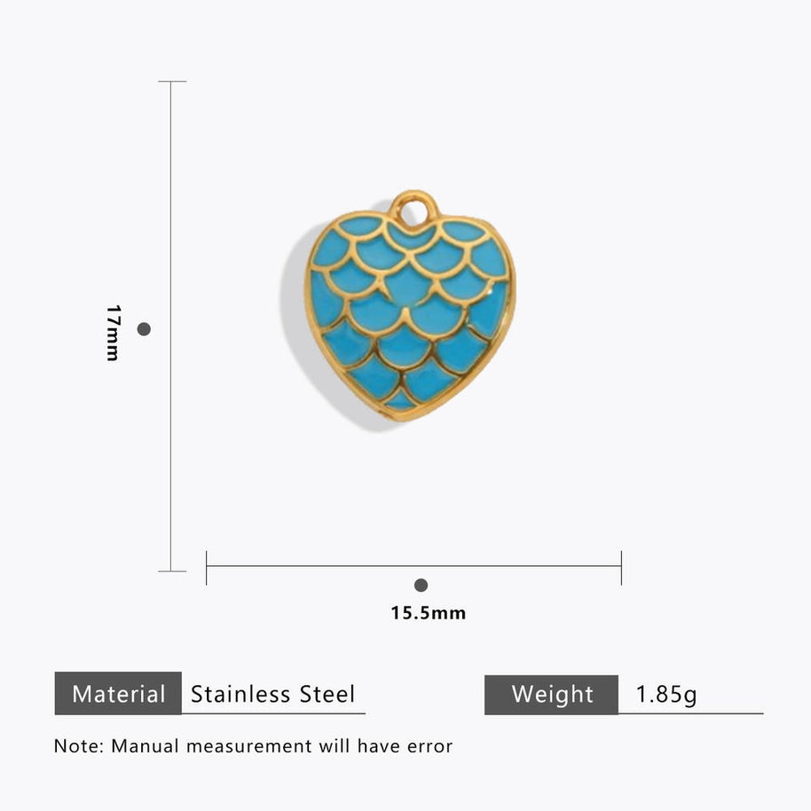 DIY Heart Bug Sun Charm Steel 18K Gold Plated JXCY1631-2406