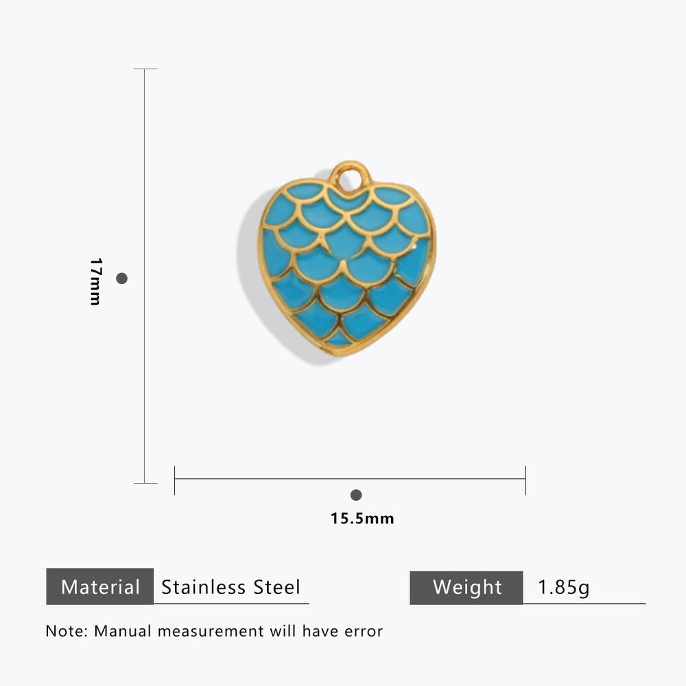 DIY Heart Bug Sun Charm Steel 18K Gold Plated JXCY1631-2406