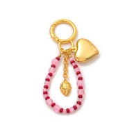 Copper 18K Gold Plated DIY Trendy Keychains Bag Charm