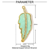 Cherry Blossom Pendant | Romantic Enamel Leaf French Charm