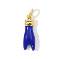 Colorful Wine Boot Pendant | Enamel Horseshoe Cowboy Charm