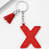 Letter Keychain | PU Leather Tael | Alphabet Charm