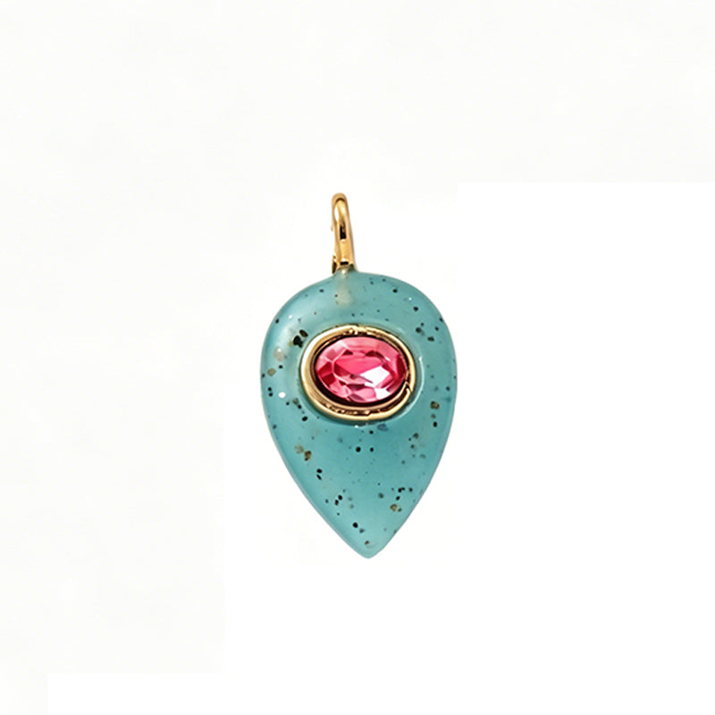 Glass Zircon DIY Pendants Dopamine Colorful Birthstone Charm