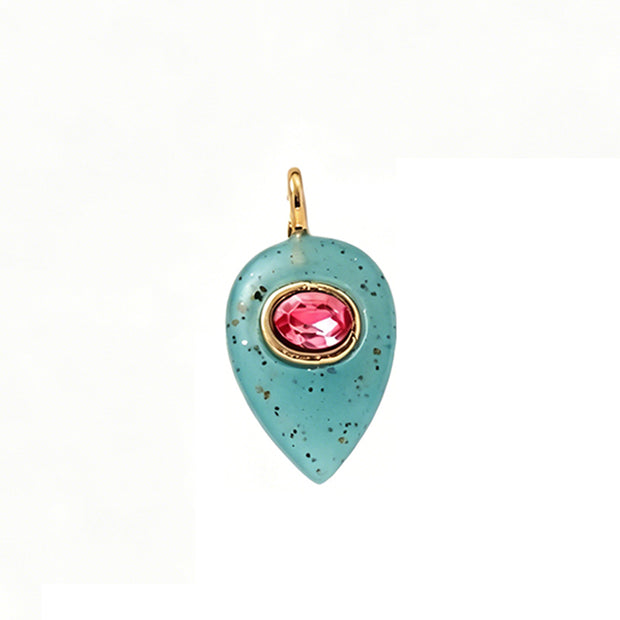 Glass Zircon DIY Pendants Dopamine Colorful Birthstone Charm